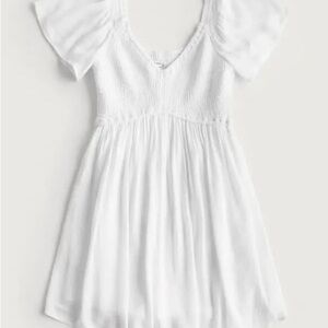 White Short Sleeve Dress